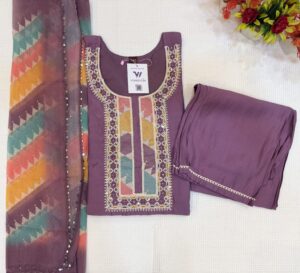 Vatican Soft Fabric Rouge Color 3  Piece Kurti Set